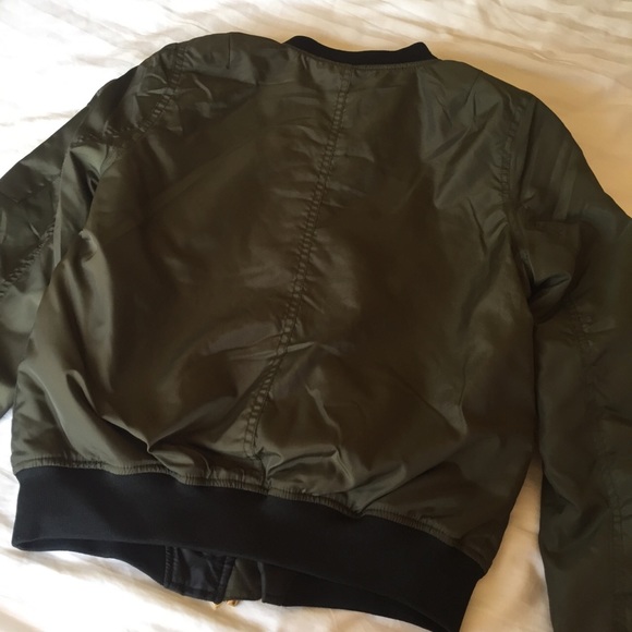 Green patch bomber jacket - Picture 3 of 3